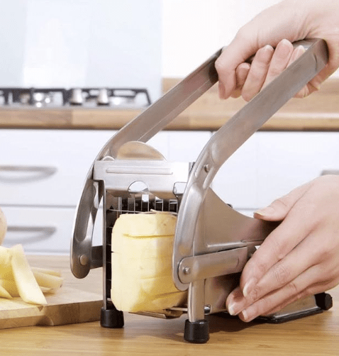 Stainless Steel Home French Fries Potato Chips Strip Cutting Cutter Machine French Fries Machine French Fries Cutter for Kitchen Potato Chips Slicer - Image 4